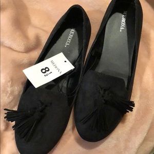 Merona Black tassel flats